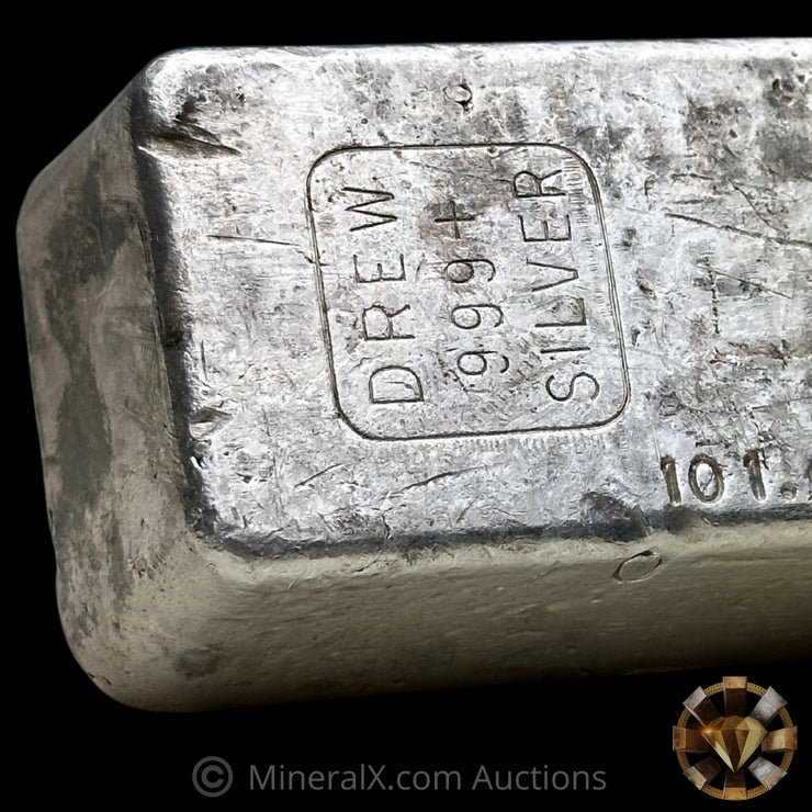 101.96oz Drew Refining Vintage Silver Bar
