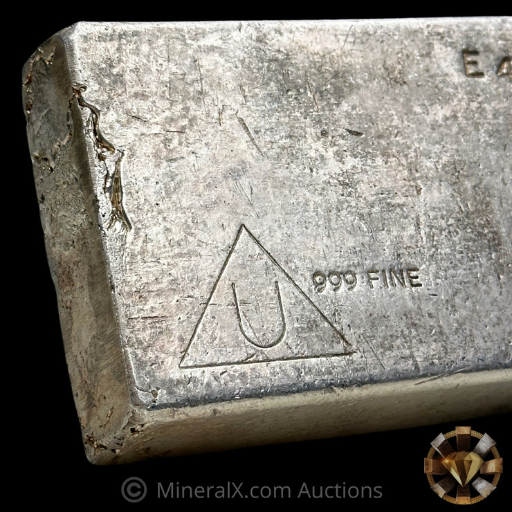 98.300oz Delta Smelting & Refining E Prefix Vintage Silver Bar