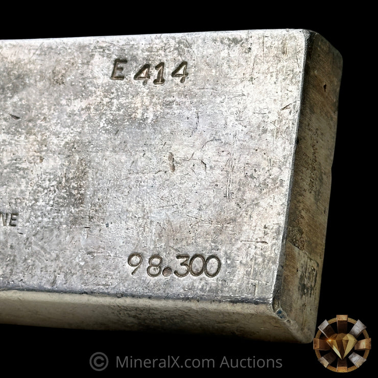 98.300oz Delta Smelting & Refining E Prefix Vintage Silver Bar