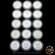 x15 1oz ASE American Silver Eagles (1986 Through 2000 Consecutive Dated Run) Silver Coin Lot