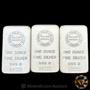x3 1oz Sharps Pixley & Co London Bullion Brokers No Serial Variety Vintage Silver Bar Lot