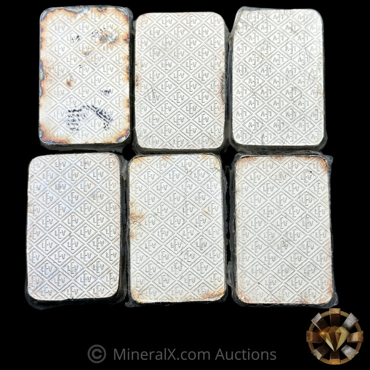 x6 100g Geiger Edelmetalle Feinsilber Silver Bar Lot In Seals (Discontinued Variety)