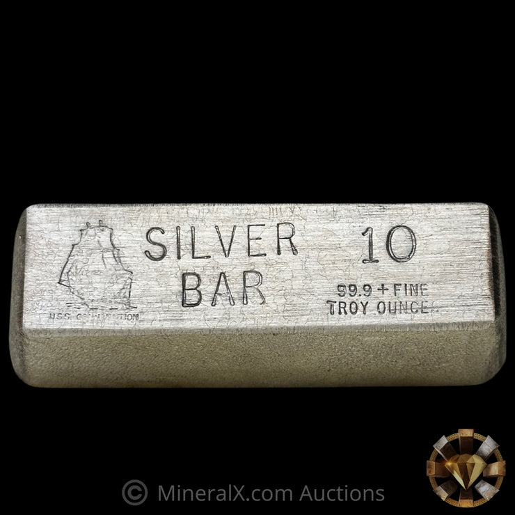 10oz USS Constitution CMI Vintage Silver Bar