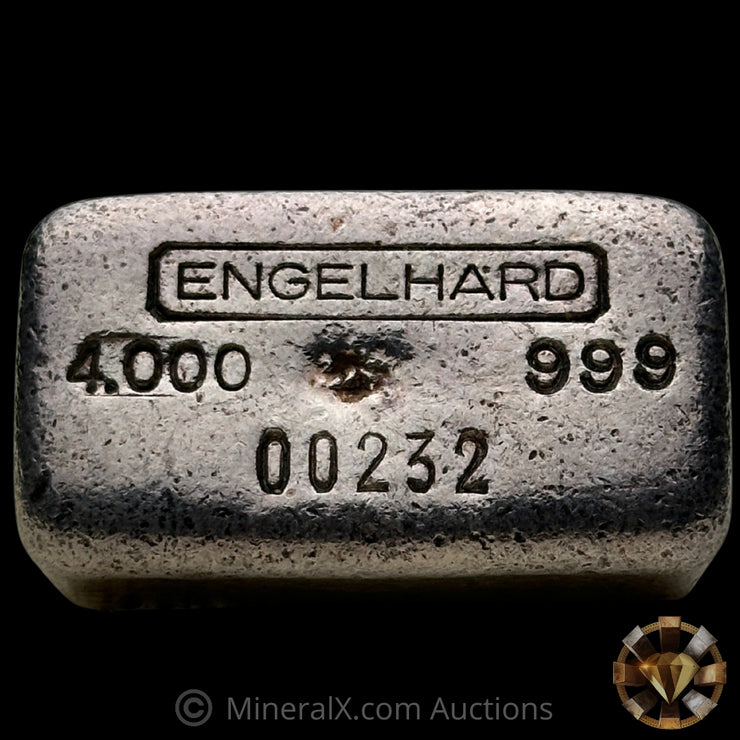 4oz Engelhard 1st Series Top Hallmark Vintage Silver Bar