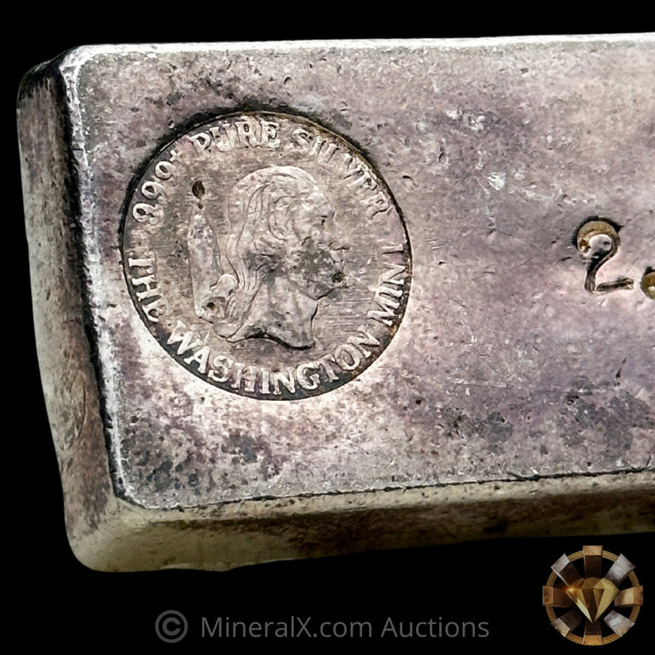 2.9oz The Washington Mint Vintage Silver Bar In Rare Odd Weight Class