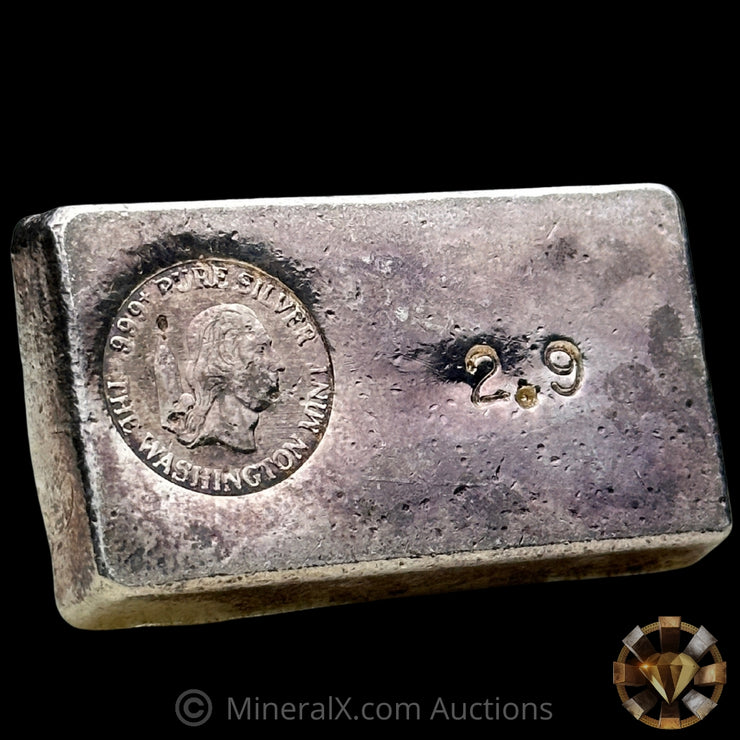 2.9oz The Washington Mint Vintage Silver Bar In Rare Odd Weight Class