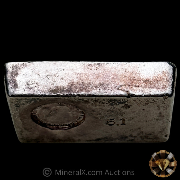 5.1oz The Washington Mint Odd Weight Vintage Silver Bar With Deep Struck Hallamark