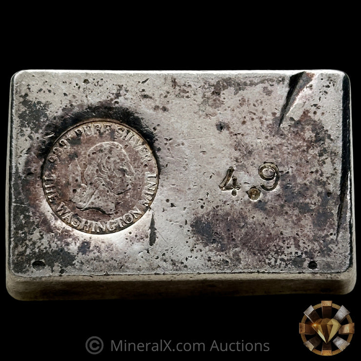 4.9oz The Washington Mint Odd Weight Vintage Silver Bar