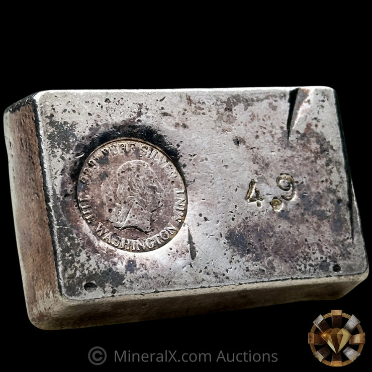 4.9oz The Washington Mint Odd Weight Vintage Silver Bar