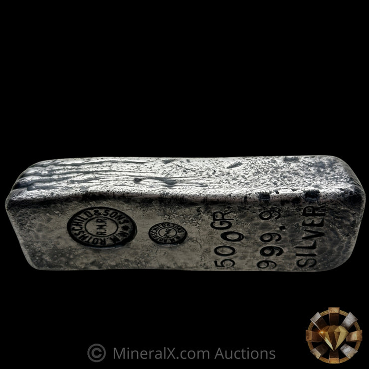 500g N.M. Rothschild & Sons RMR Vintage Silver Bar