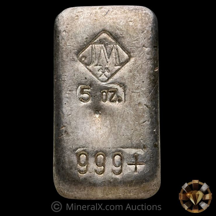 5oz JM Johnson Matthey Vintage Silver Bar