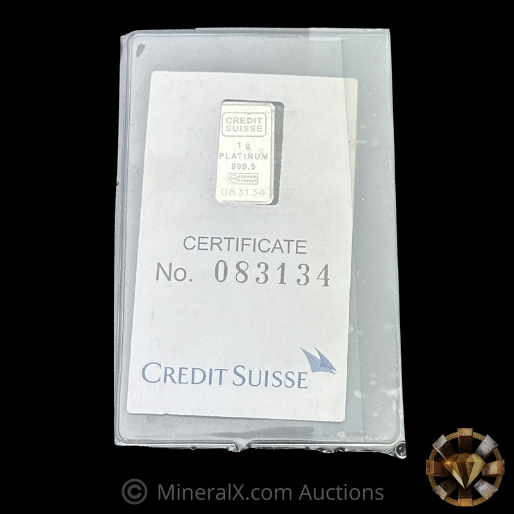 1g Credit Suisse Platinum Bar