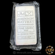 10oz JM Johnson Matthey R Prefix Vintage Silver Bar In Seal