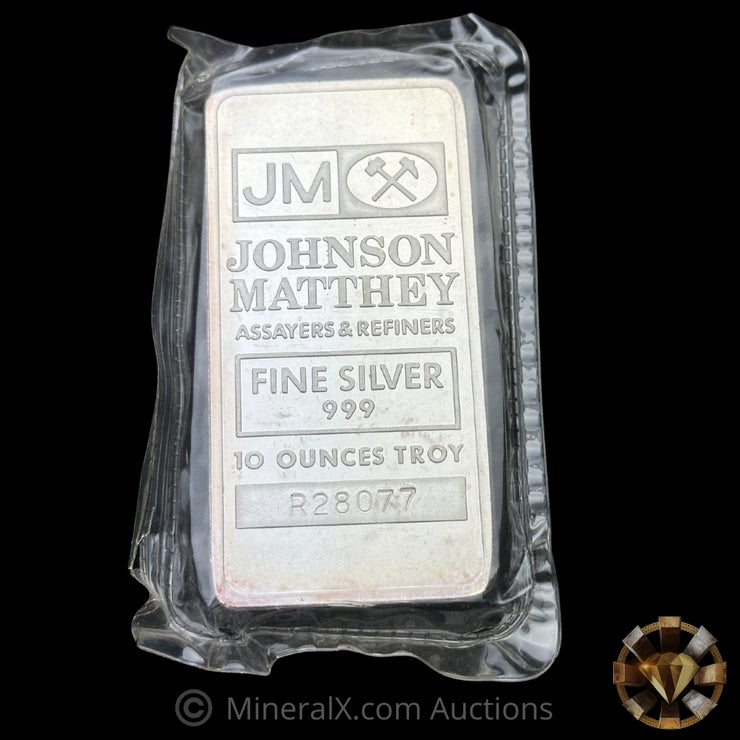 10oz JM Johnson Matthey R Prefix Vintage Silver Bar In Seal