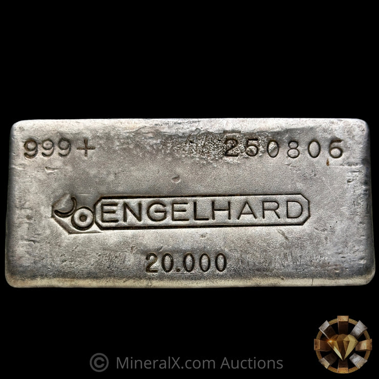 20oz Engelhard Bull Logo Vintage Silver Bar