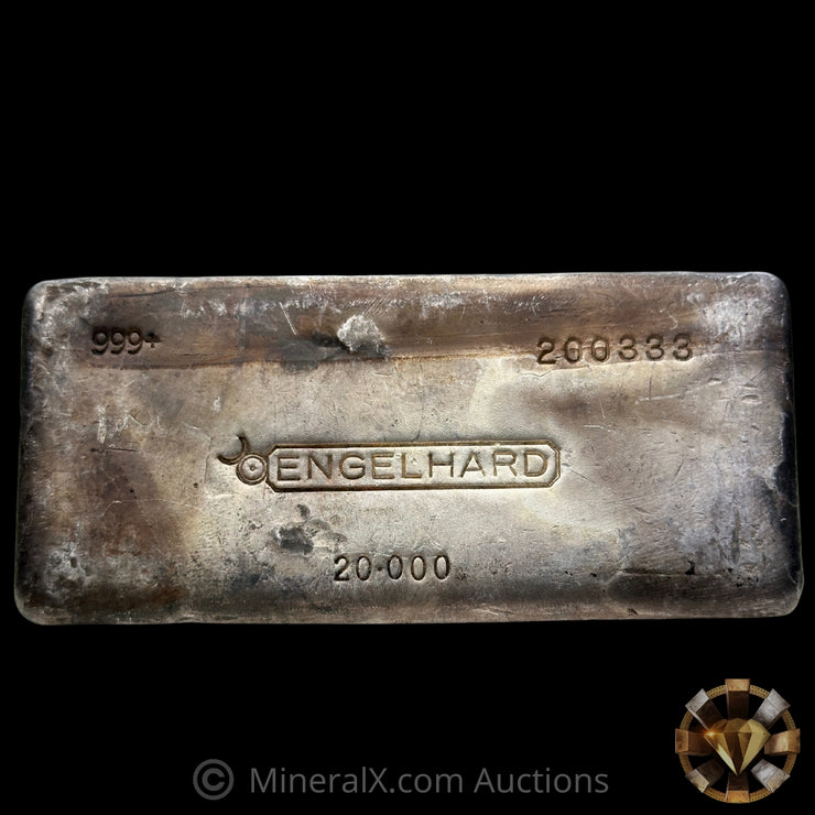 20oz Engelhard Bull Logo Vintage Silver Bar