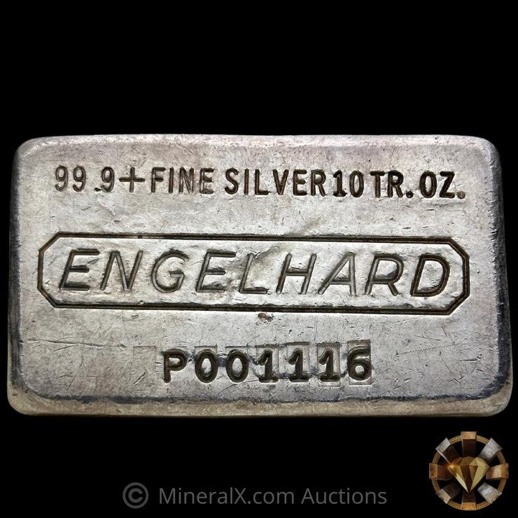 10oz Engelhard 7th Series Early P Prefix Vintage Silver Bar