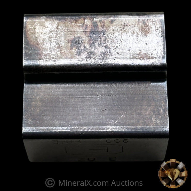 x2 3oz Engelhard E Logo Industrial Extruded Vintage Silver Bar Lot With Low Sequential Serials