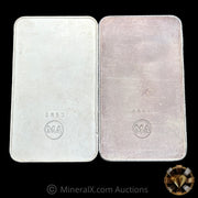 x2 10oz Deak Perera Large Serial Font Variety Vintage Silver Bar Lot