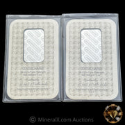 x2 1oz Engelhard E Logo Platinum Bars In Original Seals With Sequential Serial Numbers