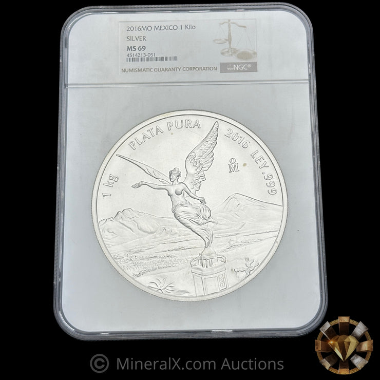 Kilo 2016 Libertad Silver Coin NGC MS69