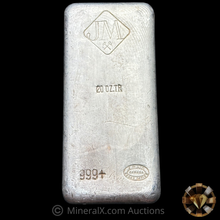 20oz JM Johnson Matthey Vintage Silver Bar