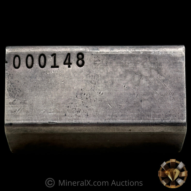 7oz Engelhard E Logo Industrial Extruded Vintage Silver Bar With Low Serial