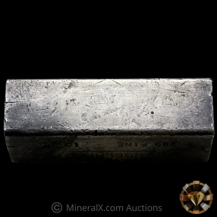 10oz Engelhard Full Hallmark Industrial Extruded Vintage Silver Bar