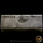 10oz Engelhard Rare Center Stamp E Logo "PIM" Variety Industrial Extruded Vintage Silver Bar With Low Serial