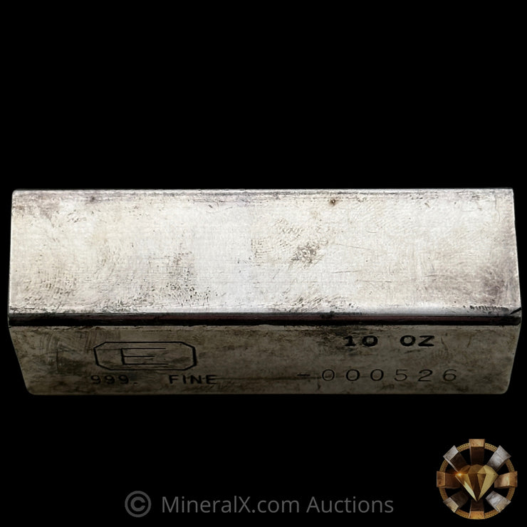 10oz Engelhard E Logo Industrial Extruded Vintage Silver Bar