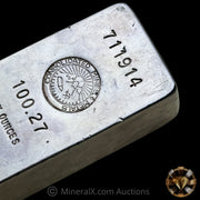 100.27oz Consolidated Mines & Metals Vintage Silver Bar