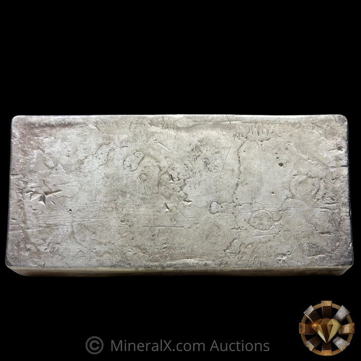 50oz Engelhard 6th Series Bull Logo Large Font Serial Variety Vintage Silver Bar