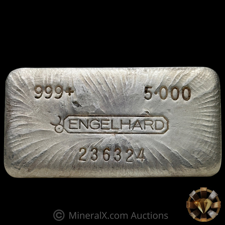 5oz Engelhard Bull Logo Vintage Silver Bar