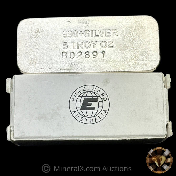 5oz Engelhard Australia Silver Bar With Box