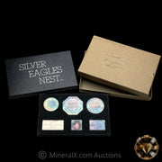 1969 W H Foster Complete Silver Eagles Nest Set Rare "Hercaimy Enterprises Variety" With All Original Shipping Boxes (19.25oz Total)
