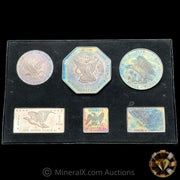 1969 W H Foster Complete Silver Eagles Nest Set Rare "Hercaimy Enterprises Variety" With All Original Shipping Boxes (19.25oz Total)