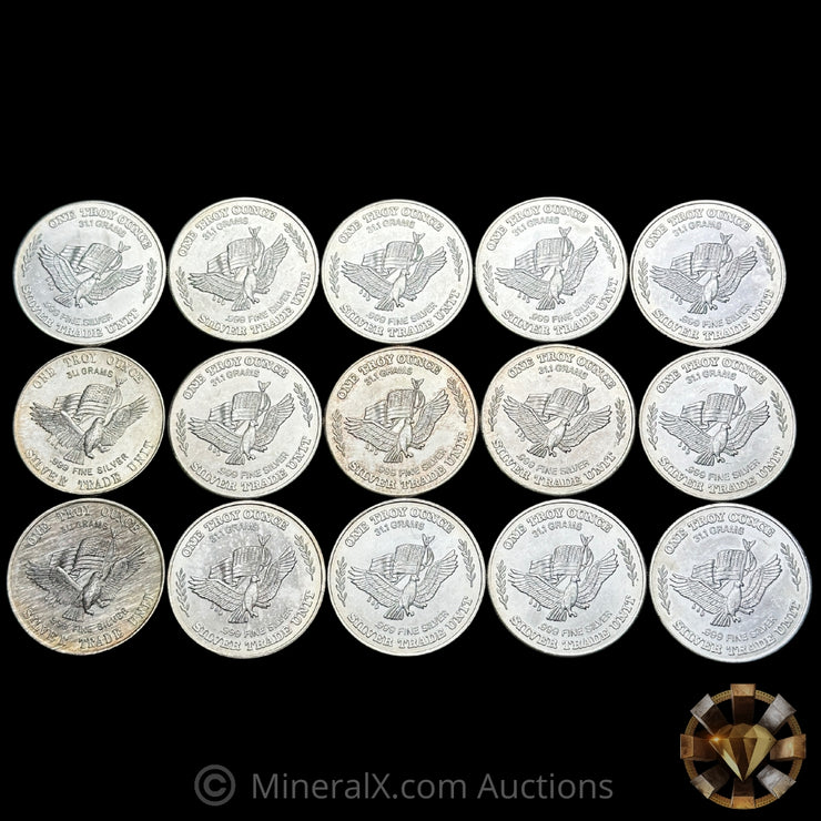 x15 1oz 1981 US Assay Office San Francisco Vintage Silver Trade Unit Coin Lot