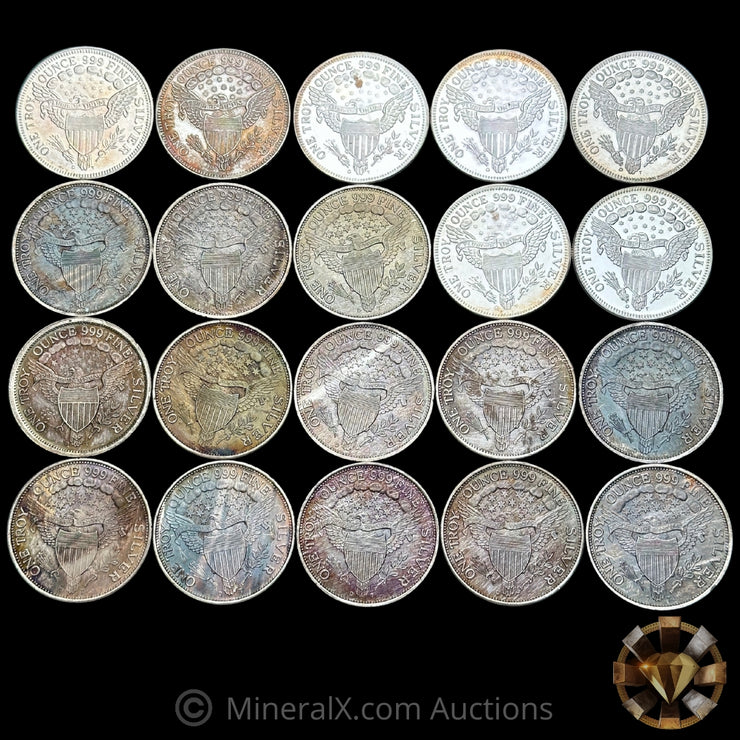 x20 1oz Liberty Bust Vintage Silver Coin Lot