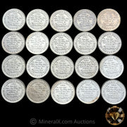x20 1oz 1985 Liberty Mint Vintage Silver Coin Lot
