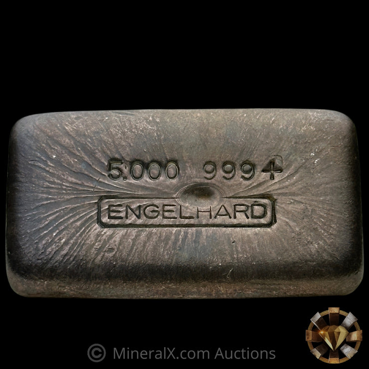 5oz Engelhard 4th Series Absent Serial Variety Vintage Silver Bar