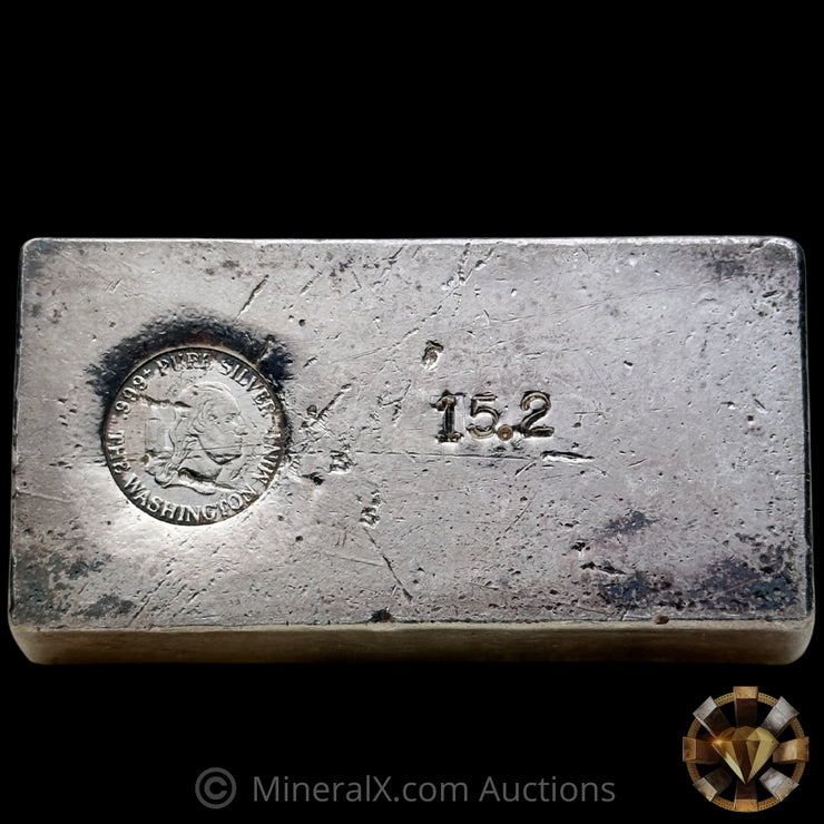 15.2oz The Washington Mint Odd Weight Vintage Silver Bar