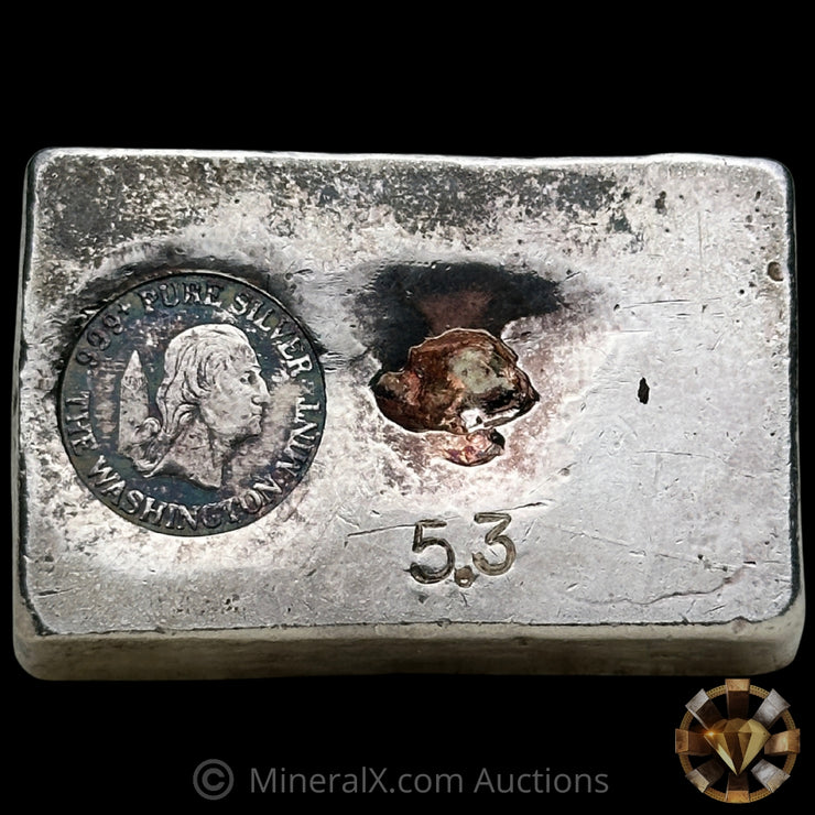 5.3oz The Washington Mint Odd Weight Vintage Silver Bar