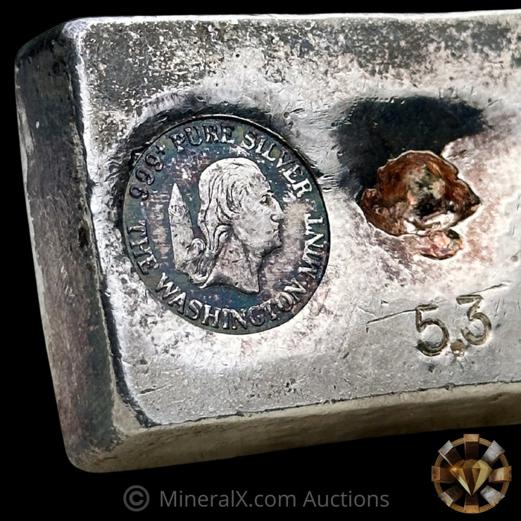 5.3oz The Washington Mint Odd Weight Vintage Silver Bar