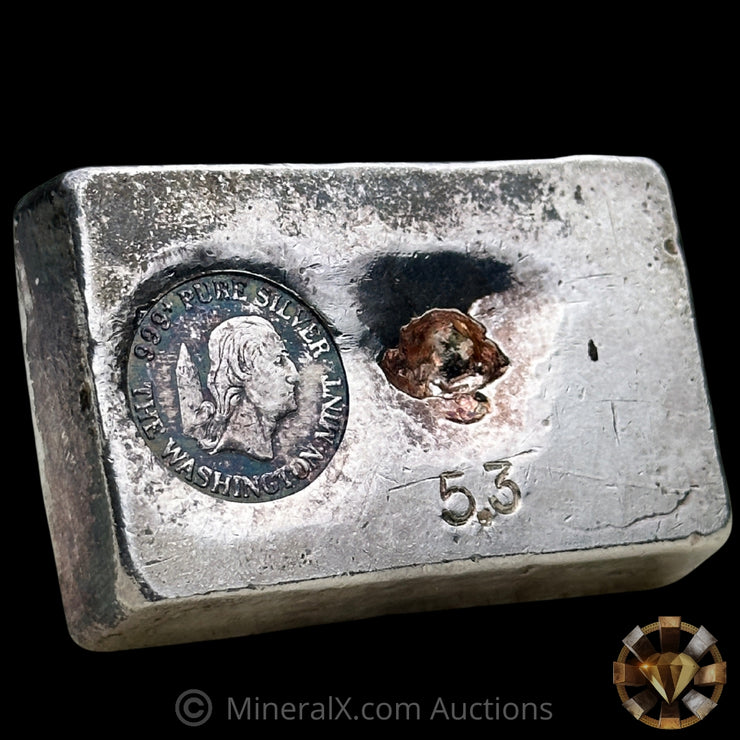 5.3oz The Washington Mint Odd Weight Vintage Silver Bar