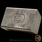 3oz Engelhard E Logo Industrial Extruded Vintage Silver Bar With Low Serial