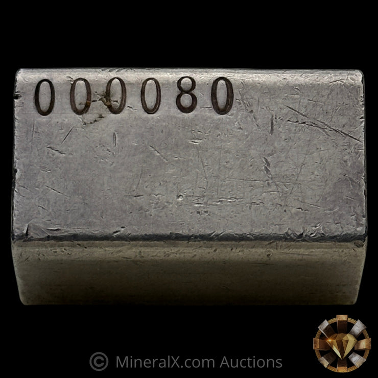 3oz Engelhard E Logo Industrial Extruded Vintage Silver Bar With Low Serial