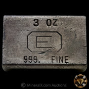 3oz Engelhard E Logo Industrial Extruded Vintage Silver Bar With Low Serial