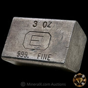 3oz Engelhard E Logo Industrial Extruded Vintage Silver Bar With Low Serial