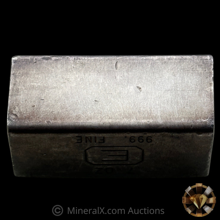 7oz Engelhard E Logo Industrial Extruded Vintage Silver Bar