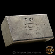 7oz Engelhard E Logo Reverse Stamp Low Serial Variety Industrial Extruded Vintage Silver Bar